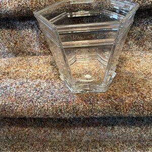 Tiffany & Co. Clear Glass Hexagonal Vase - Home Accents